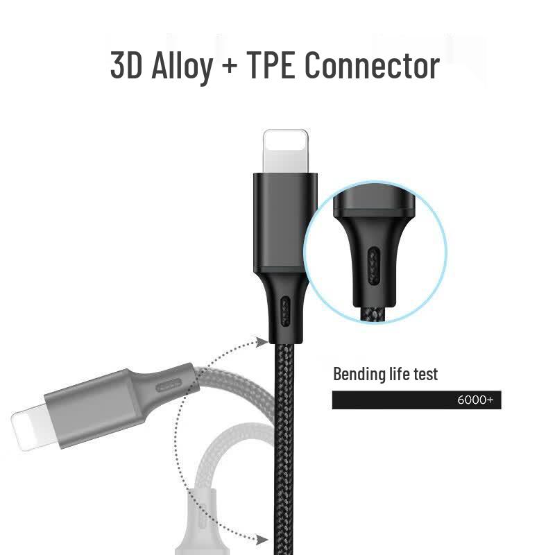 3-in-1 Multi-Head Fast Charging Braided Data Cable