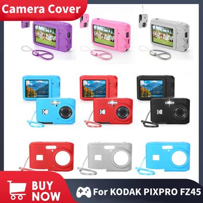 Soft Silicone Digital Camera Body Case For KODAK PIXPRO FZ45 Shockproof Protective Case Skin Cover with Lanyard Camera Sleeve