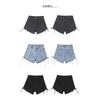 Drawstring Denim Shorts Women's Summer Design Sense High Waist Stretch Slimming Tight Wide Legs