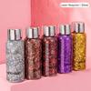 5pcs Chunky Glitter Body Gel, Holographic Face & Hair Shimmer Liquid Sequin Gel, Sparkle Festival Makeup for Stage Party Dance