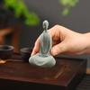 Qing Sha Shi Zen Kuzey Wei Budist Heykeli: Bonsai veya Mikro Peyzaj için Yaratıcı Taş Oymalı Süs.