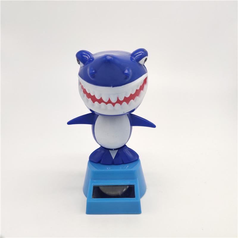 Car Acssories Solar Energy Acssories Shake Head Doll Funny Shark Shape Acssories Gift Creative Interior Car Acssories