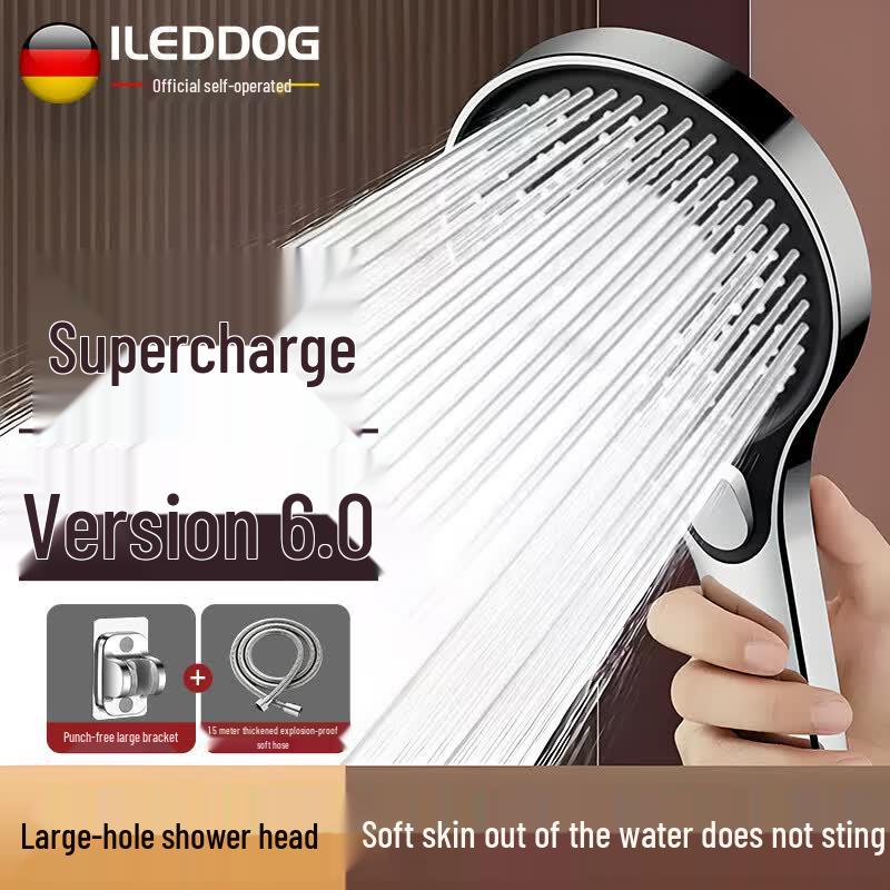 iLeddog Немецкий ручной душевой набор с насадкой-распылителем (3-режим) Upgraded Thickened, German Quality