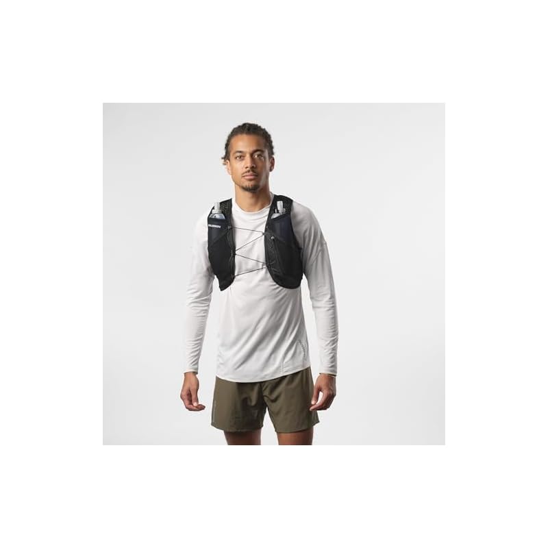 [Salomon] Hydration Backpack ACT SKIN 4 NO FLASKS LC2205400 Unisex BLACK/METAL M