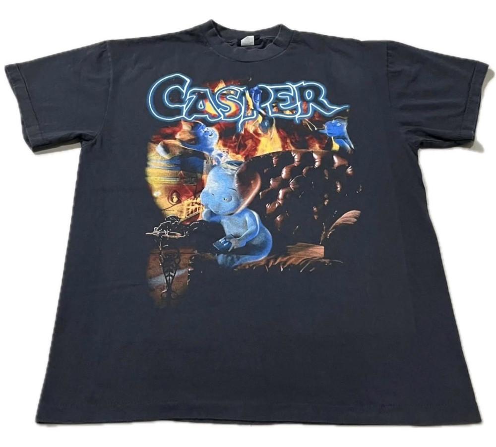 VTG Casper The Friendly Ghost Halloween Size L Single Stitch T-Shirt REPRINT