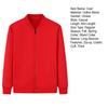Unisex Coat Stand Collar Zip-up Carrdiagn Long Sleeves Elastic Cuff Hem Pure Color with Pocket Gym Enthusiasts Baseball Sport Ja