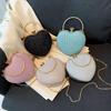 Women Heart Shaped Handbag Wedding Party Evening Bag Mini Clutch Chain Purse Cocktail Prom Evening Tote