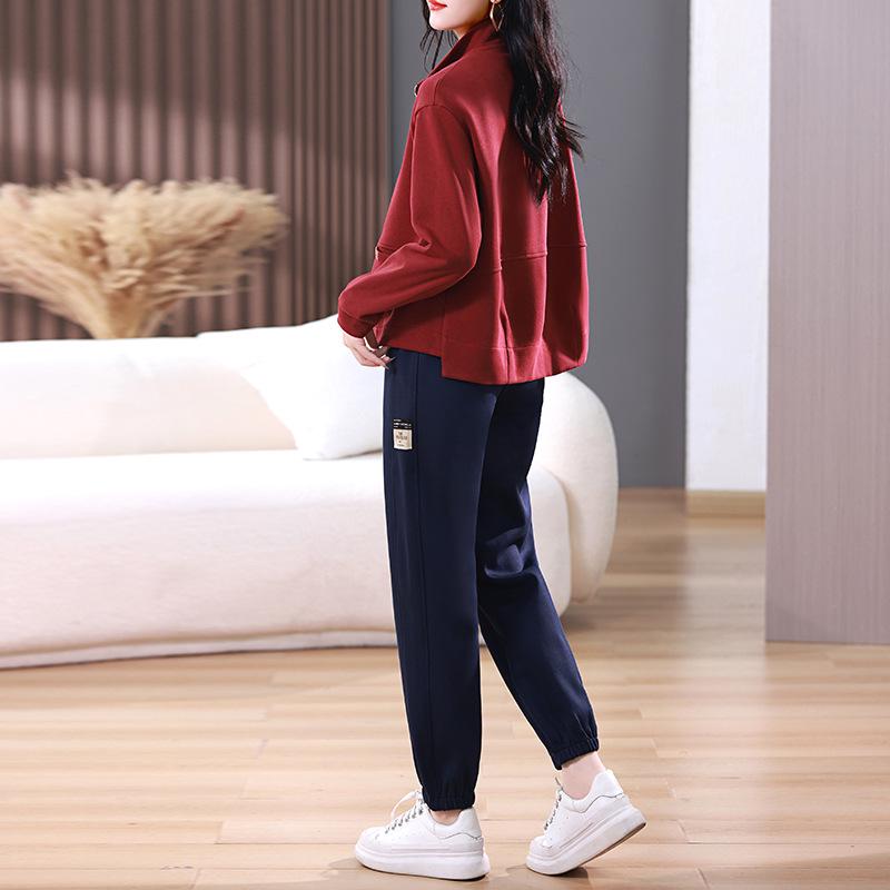 2025 Women's Autumn Casual Sportswear: Stylish Loose Sweatshirt & Cardigan Two-Piece Set
