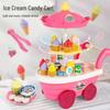 Ice Cream Cart Candy Cutting Toy Set - Mini Popsicle Kitchen Play for Kids
