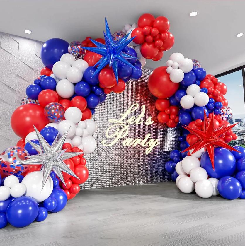 Комплект для украшения арки из черных золотых шаров для выпускного и дня рождения