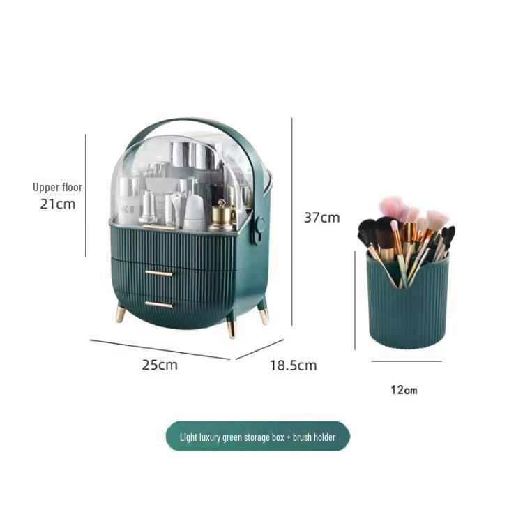 Custom Luxury Portable Large Capacity Dustproof Cosmetic Storage Box