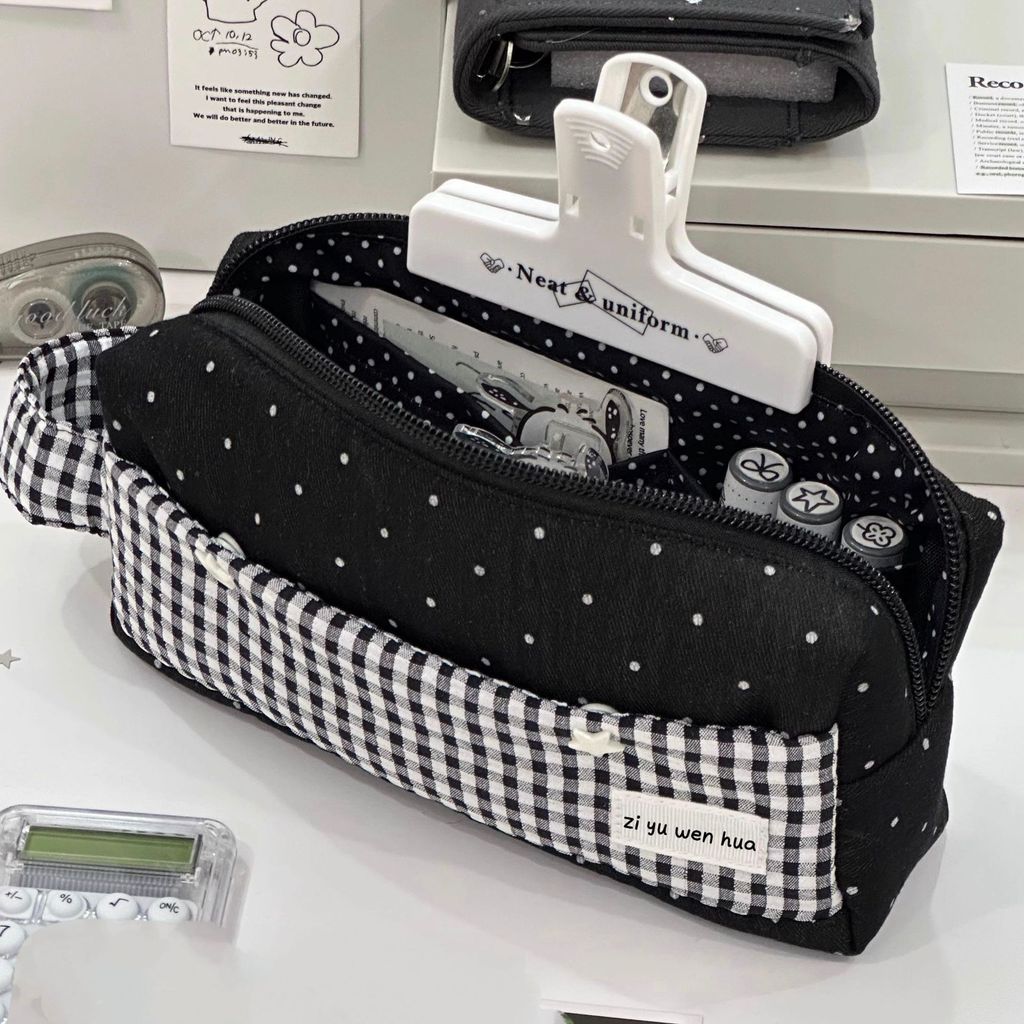 Soft Mousse Pencil Case Large Capacity Storage Bag For Girls Office Use