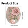 Rose Pattern Toilet Seat Decal Waterproof Self-Adhesive No Trace Creative Sticker for Bathroom Aesthetic Decor