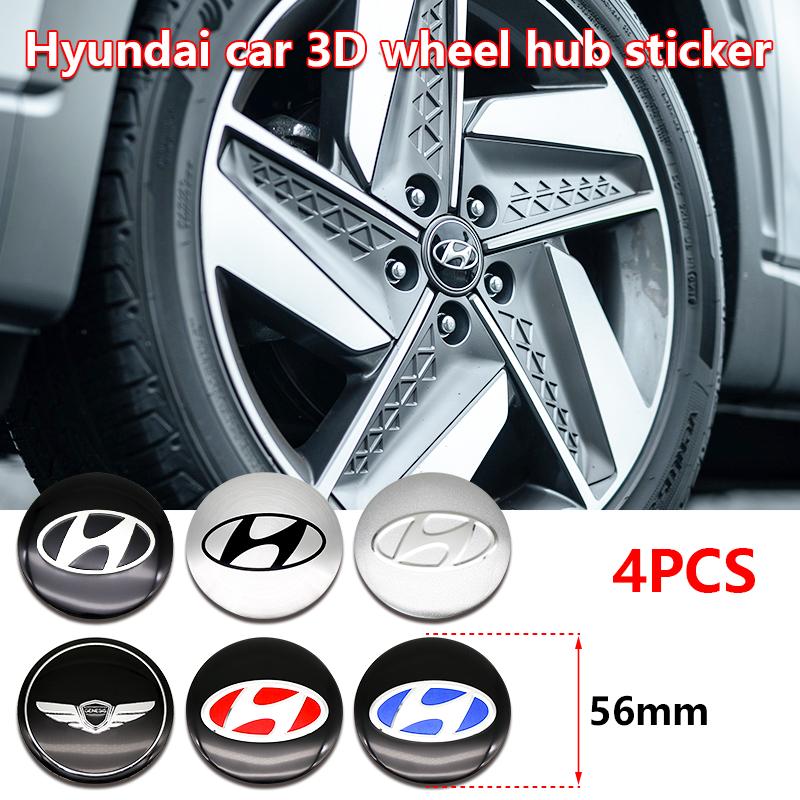4Pcs 56mm Car Wheel Center Hub Caps Badge Sticker Emblem Auto Accessory For Hyundai Elantra Getz Sonata XG Terracan Tucson Coupe TT32