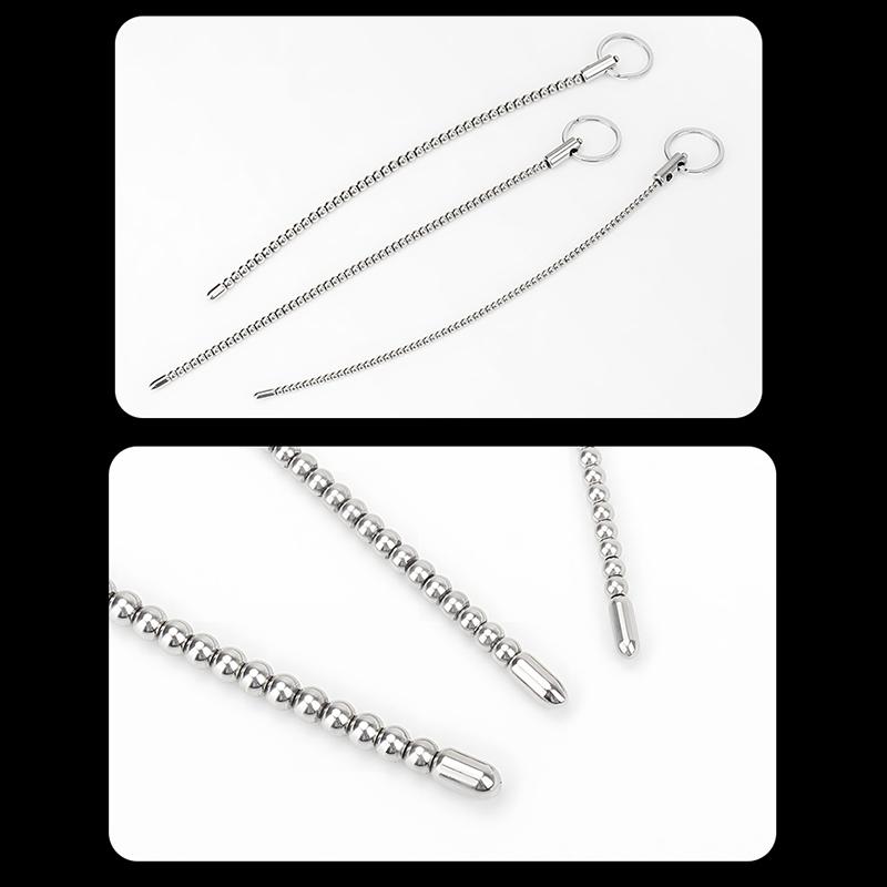 Stainless Steel Urethral Sound Dilators Penis Plug Insert Stimulation Catheter Beads Male Masturbator Sex Toys For Men
