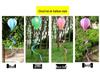Rainbow Hot Air Balloon Wind Spinner: Rotating Seven-Color Garden Pinwheel with Sequins for Outdoor Decoration