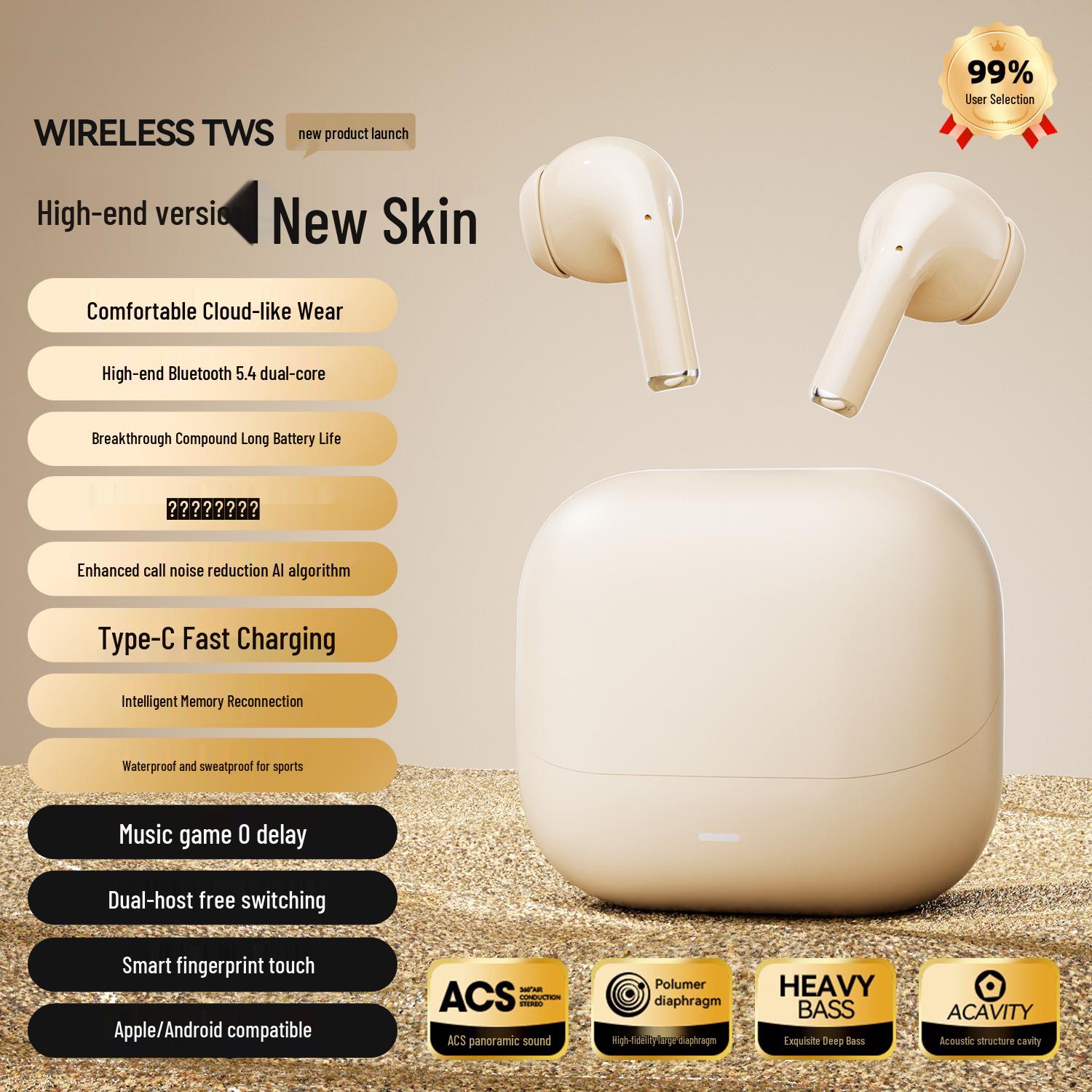 

M133 Wireless Bluetooth In-Ear Headphones with Long Battery Life and Superior Sound Quality