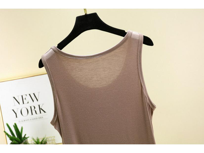 Kvinners sommer tynn modal U-hals slankende tanktopp