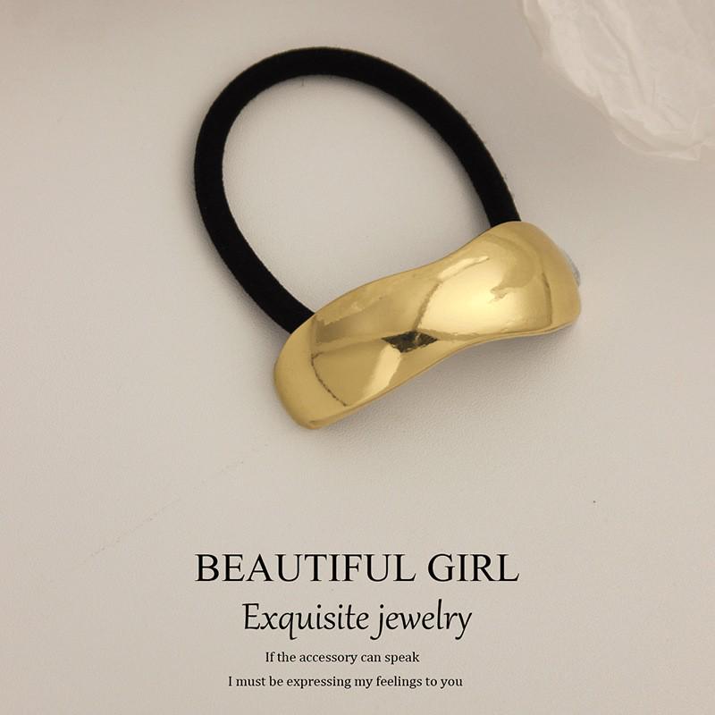 Minimalist Metal Hair Ring - New Korean Style High-End Ponytail Tie Rubber Band.