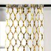 Geometric Gold Foil Sheer Curtains – Set of 2 Panels, Semi-Blackout, Light Filtering Window Curtains