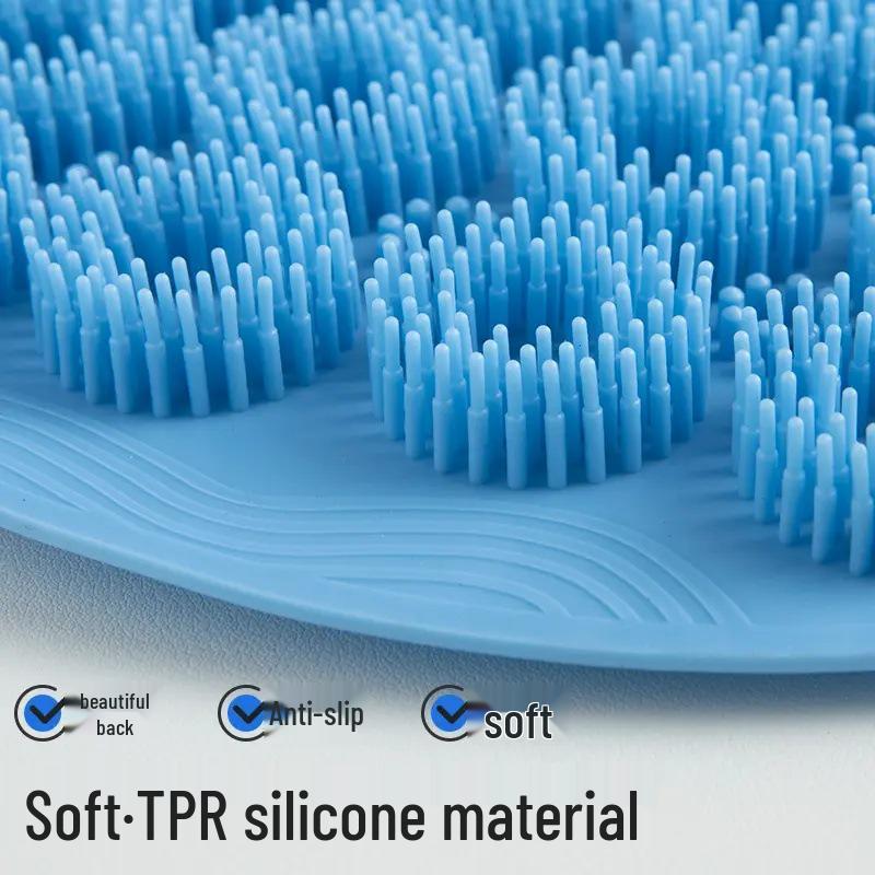 Silicone Back Scrubber with Suction Cups - Easy-to-Use Bath Brush for New Users