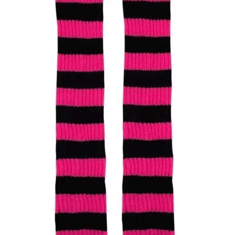 

Colorful Striped Knitted Sock Covers Cool Sweet JK School Style Trendy Hot Girl Subculture Leggings Warm Footwear Home Comfort One Size