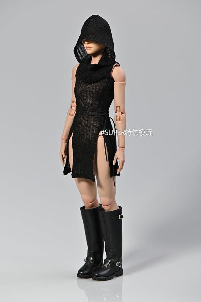 Spielzeug Hobbys Maßstab Actionfigur Kompatibel mit TBLeague SUPER Special Weste mit und Rock und Schuhe Nicht geschlitzt & [TOYBARJAPAN] 1/6 Körper, Angebot, Kapuze,