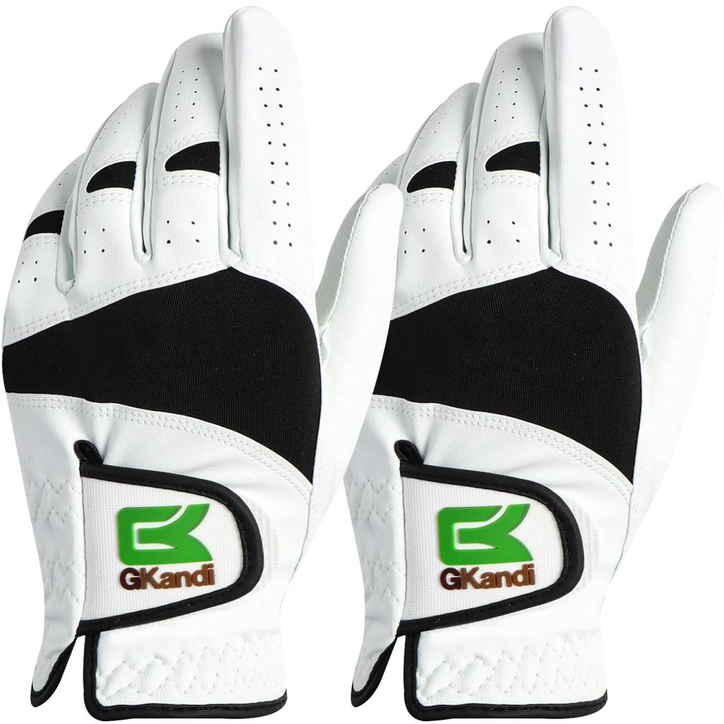 Golf gloves for men, 2-piece set, combination of natural sheep