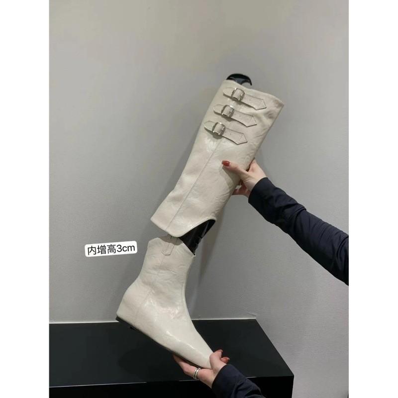 

Cowhide version inner height increase pointed western cowboy boots 2025 new spring and autumn single boots brown Maillard medium boots 40 абрикосовый