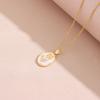 Top Luxury Gold Plated Elegant Retro Oval Rose Pendant Necklaces For Women Female Stainless Steel Neck Chain Jewelry Gift