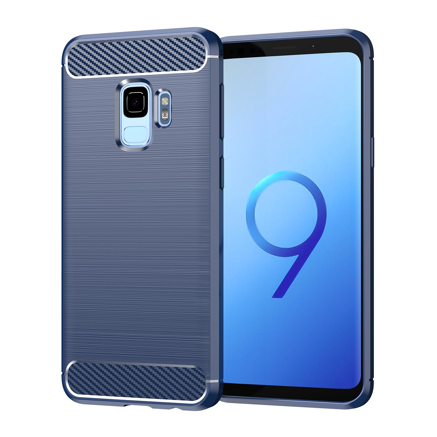 

Розкішний матовий чохол для Samsung Galaxy S9 Антидетонаційний м який чохол для телефону для samsung s9 Протиударні силіконові чохли For Galaxy S9 синій