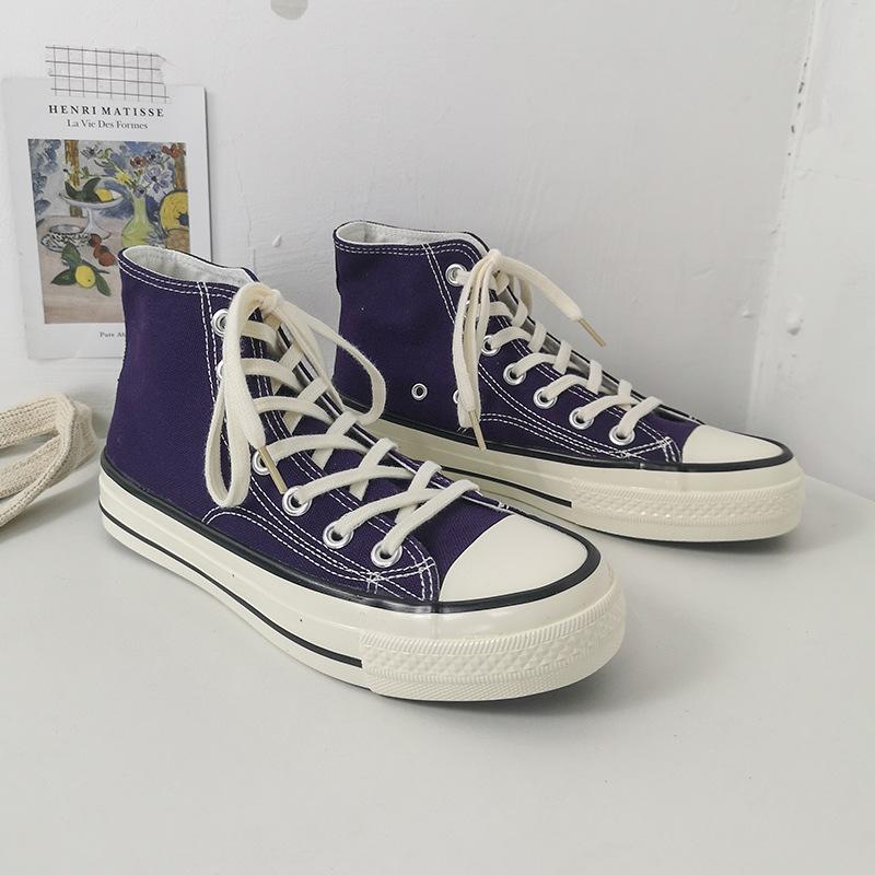 Canvas Shoes Female High-top Student Shoes Board Shoes 19