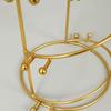 Fashion Tiara-Crown Headband Display Rack Gold/White Metal Princess Crown Stand