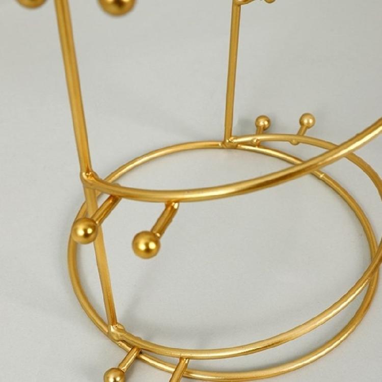 Fashion Tiara-Crown Headband Display Rack Gold/White Metal Princess Crown Stand