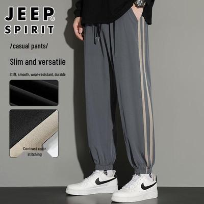 JEEP SPIRIT Men's Loose Cuffed Casual Sweatpants