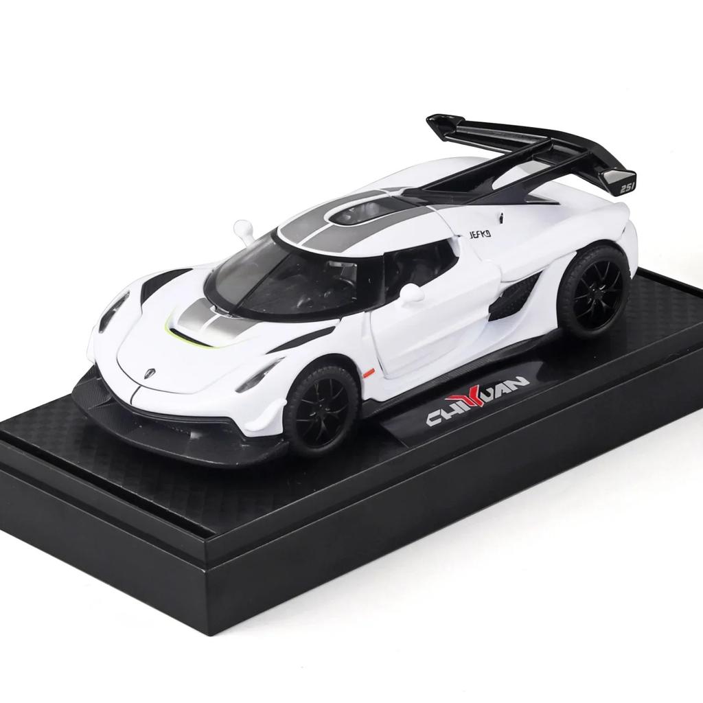 1/32 Koenigsegg Jesko Superauto Vysoká Simulace Kovový Odlévaný Model Auta Z Kovové Slitiny Zvuk Světlo Zpětný Chod Kolekce Dětská Hračka Dárky
