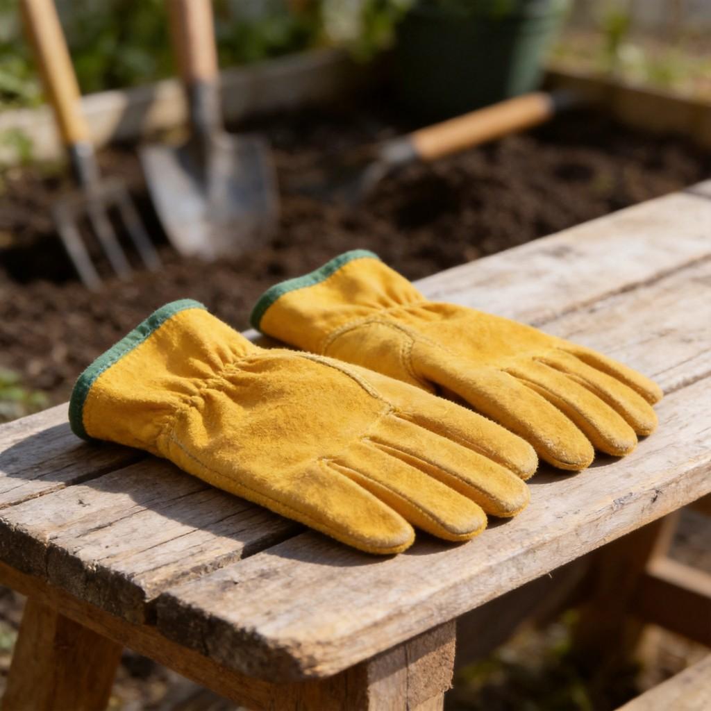 Work Gloves Cowhide Leather Gardening Mechanical Welding Safety For Industrial Use