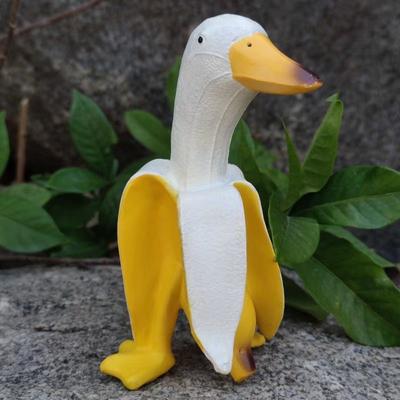 Banana Duck Sochy Dvůr zahradní Dekor Kreativní zahradní dekorace Vintage Ornament Domácí Sochy Příslušenství
