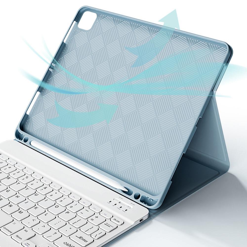 Bluetooth Keyboard Leather Case for IPad 10 10.2 with Pencil Slot Compatible Air 5 Pro 12.9 Mouse