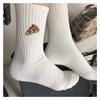 Japanese Version Of Trendy Brand Cartoon Pizza Burger Embroidered Socks Retro Outer Wear Sports Mid-Tube Cotton Socks