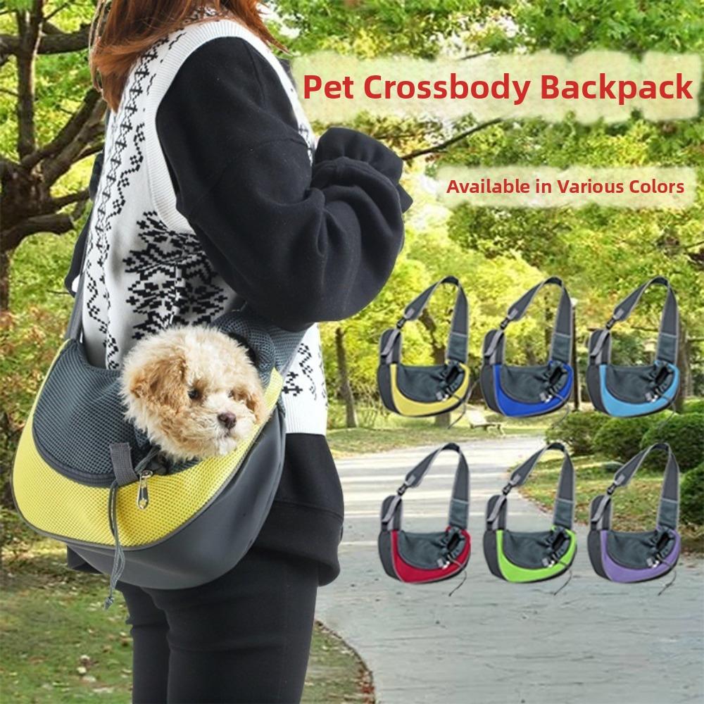Hands-Free Cat Carrying Bags Oxford Cloth Travel Shoulder Bag New Mesh Sling Bag  for Outdoor