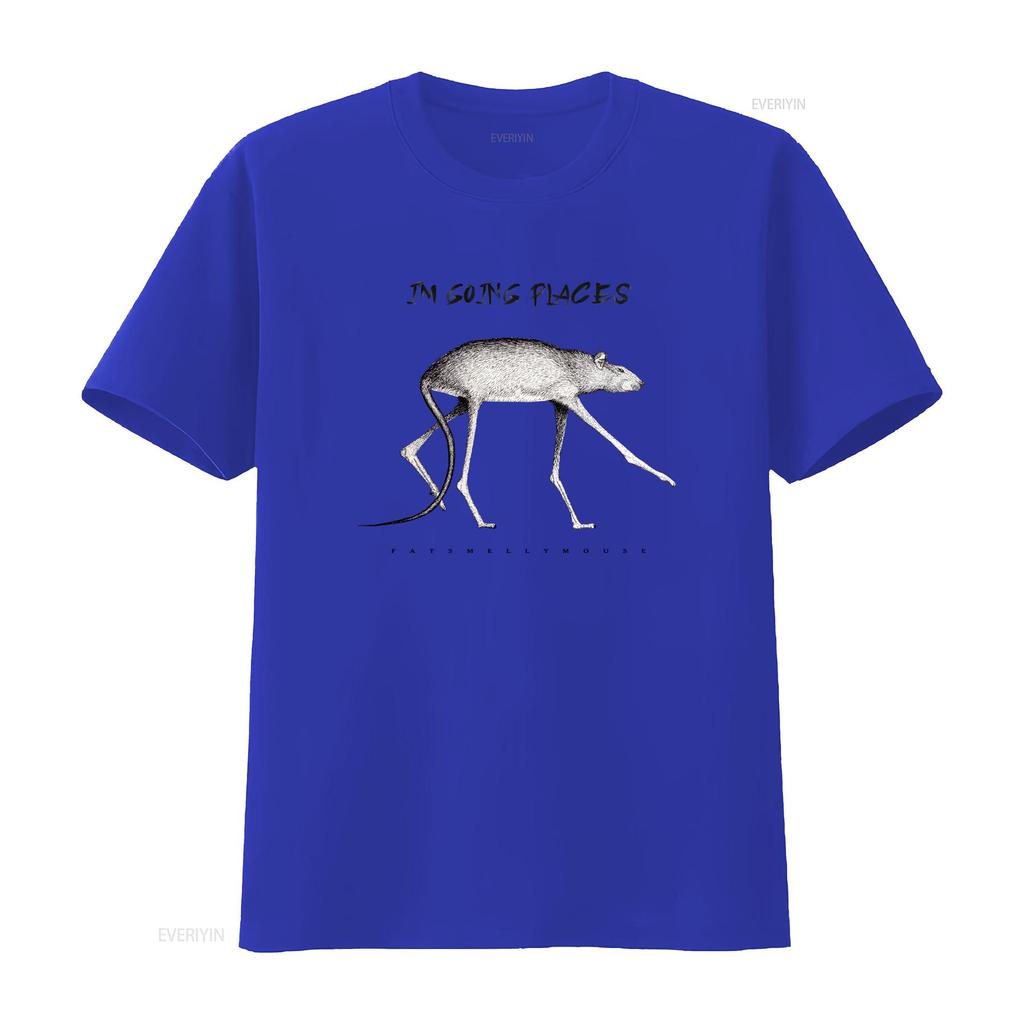 Jdu na místa krysa Tričko unisex streetwear móda umělecká dlouhonohá myš náčrt vintage Prané Pohodlné Trochu