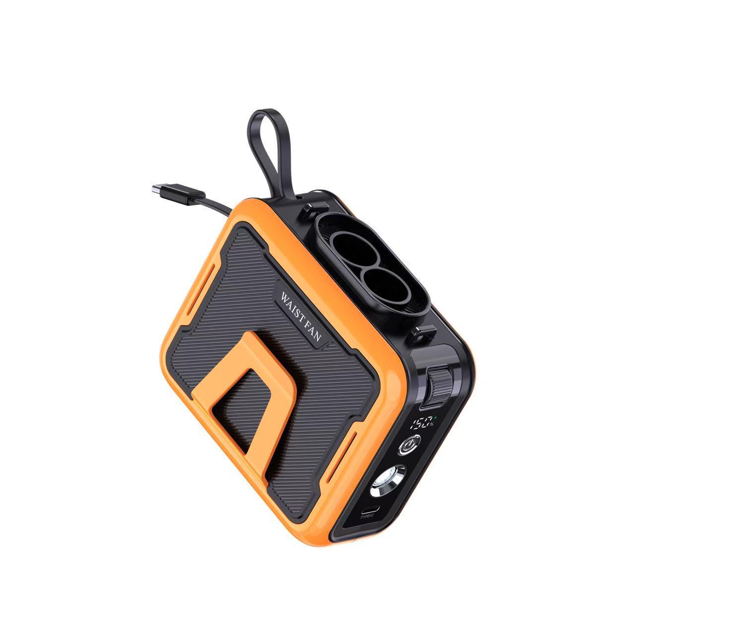 

Portable Silent Waist Fan: Powerful, Rechargeable, Large-Capacity, Perfect for Outdoor and Construction Use 90.5*52*110 mm