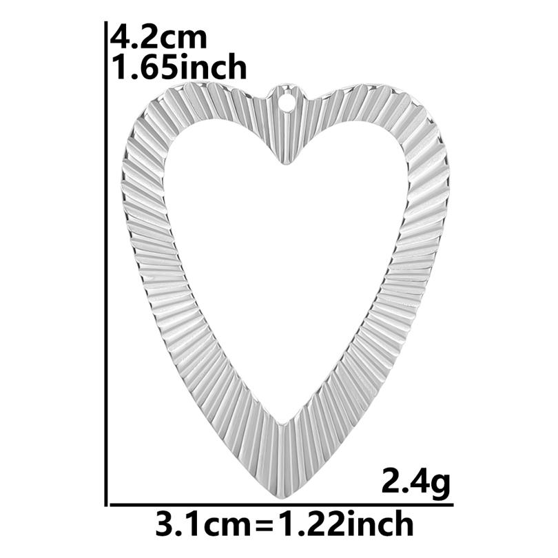 6pcs Titanium/Stainless Steel Heart Charms For Jewelry Making Supplies Fashion Diy Love Pendant Wings Flower Landscape Materials