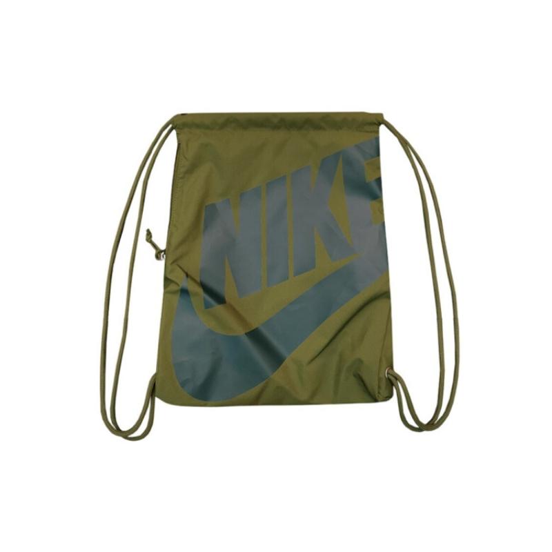 Nike Canvas Fabric Backpack Regular Unisex Olive Green Casual Ck0969-395