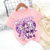 Kpop Childrens T Shirt Cartoon Graphic Short Sleeve Summer Comfortable Top Funny Gift for Fans Harajuku TShirts Girls Clothes