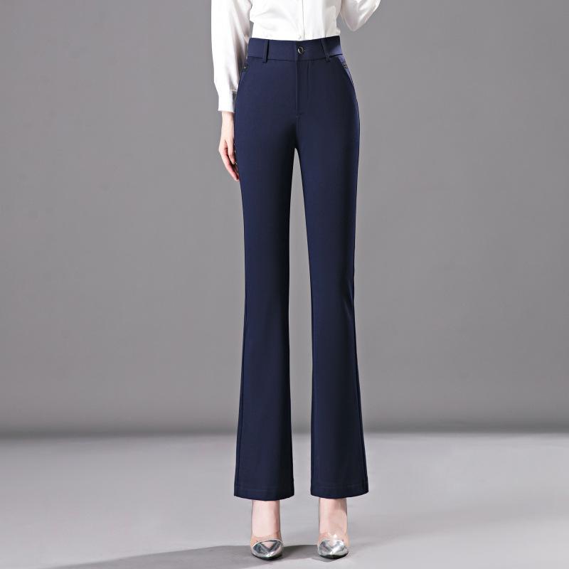 

Женские укороченные брюки клеш с высокой талией, утягивающие, черные эластичные повседневные мамины брюки Size 31 / 130-140 lbs