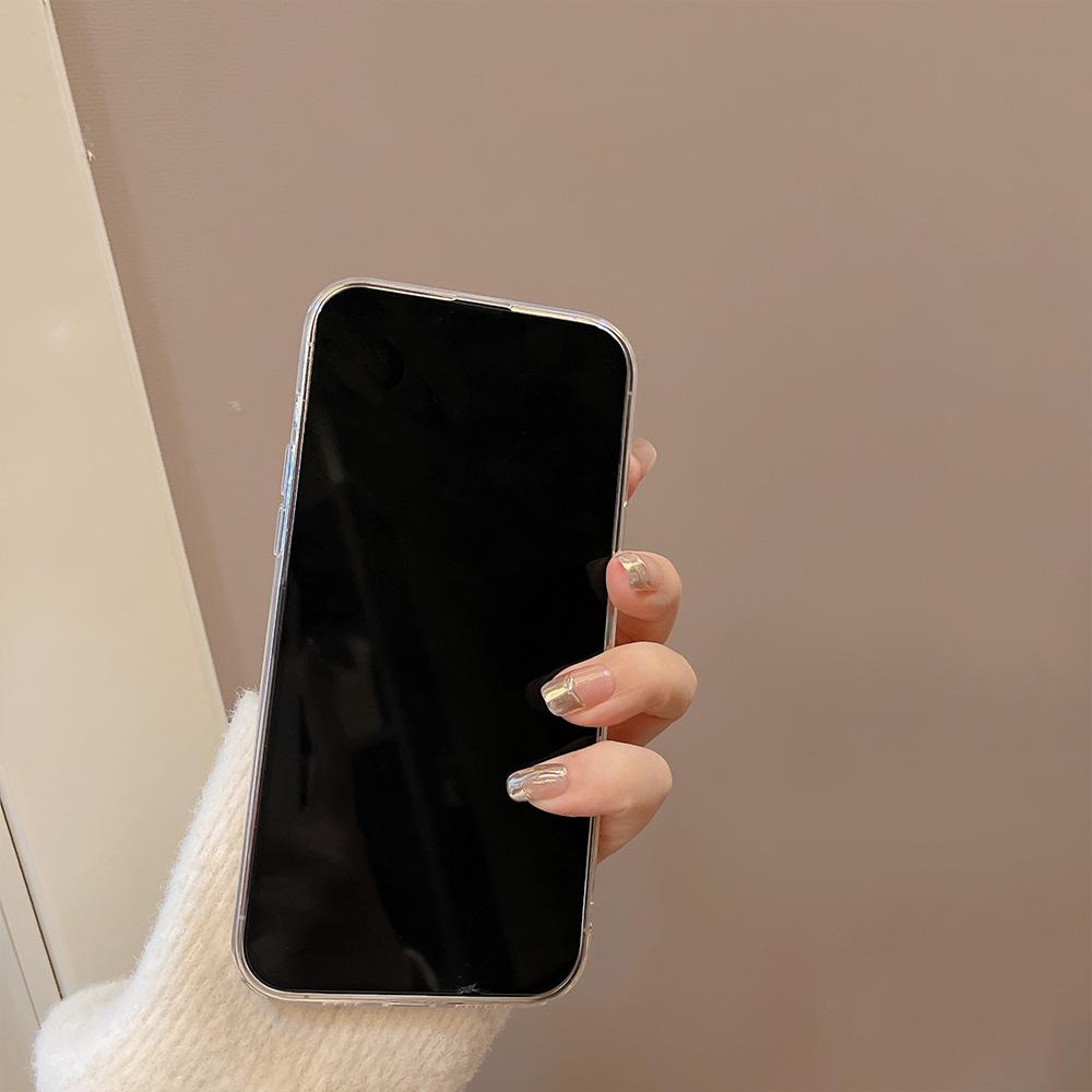 Simple White Bow Phone Case for IPhone 17 Pro Max, 16cm, Soft Case for Apple IPhone 15, 14cm, Full Coverage, High Definition, Transparent