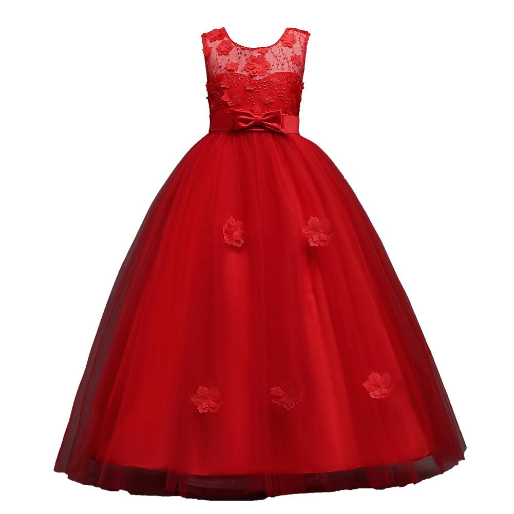 European & American Girls' Formal Flower Dress - Catwalk & Piano Performance Costume 591.