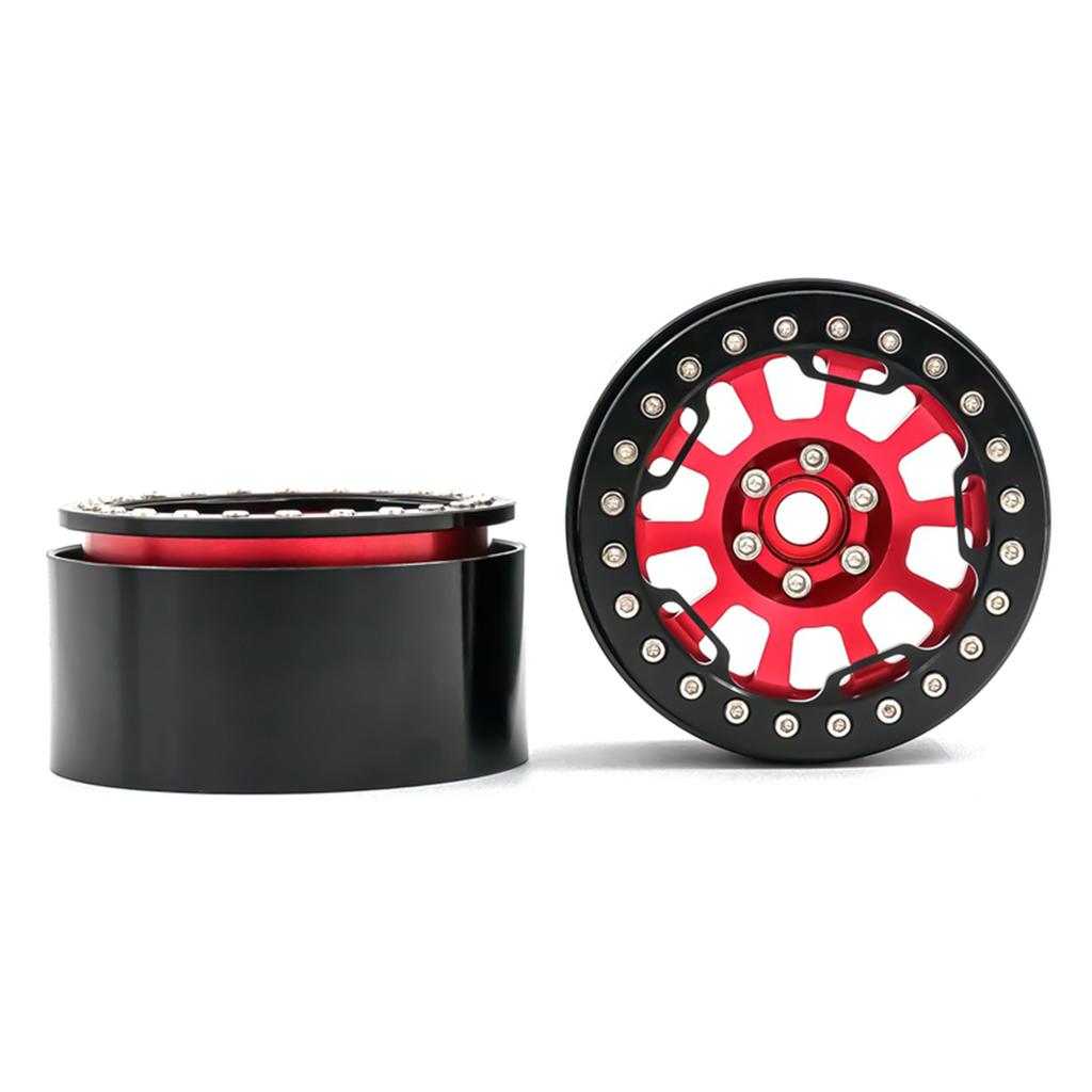 Aluminum Alloy Wheel   Beadlock 2.2in Wheel  S Hub 4pcs Replacement for 1Celsius10 1Celsius8   90046 90047 RR10 RC Car